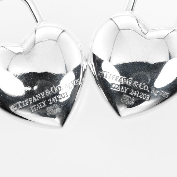TIFFANY Silver Heart Earrings - Picture 4 of 7